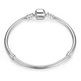 CHIELOYS High Quality Authentic Silver Color Snake Chain Fine Bracelet Fit European Charm Bracelet for Women DIY Jewelry Making