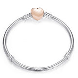 CHIELOYS High Quality Authentic Silver Color Snake Chain Fine Bracelet Fit European Charm Bracelet for Women DIY Jewelry Making