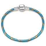 CHIELOYS High Quality Authentic Silver Color Snake Chain Fine Bracelet Fit European Charm Bracelet for Women DIY Jewelry Making