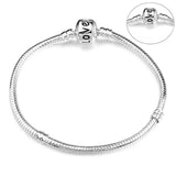 CHIELOYS High Quality Authentic Silver Color Snake Chain Fine Bracelet Fit European Charm Bracelet for Women DIY Jewelry Making