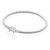 CHIELOYS High Quality Authentic Silver Color Snake Chain Fine Bracelet Fit European Charm Bracelet for Women DIY Jewelry Making