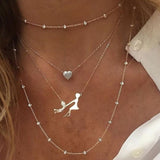 Tenande Bohemian Multi Layered Necklace for Women Vintage Portrait Coin Star Moon Pendant Necklace Geometric Collier Collares