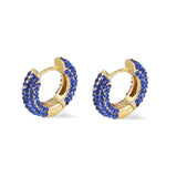 Women CZ Rainbow Earrings Cubic Zirconia Ear Cuff Set for Female Trendy Gold Huggie Clip on Earrings Earcuff Crystal Jewelry