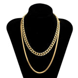 Punk Miami Cuban Choker Necklace Collar Statement Hip Hop Big Chunky Aluminum Gold Color Thick Chain Necklace Women Jewelry