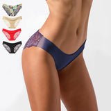 Women's Sexy Lace Panties Seamless Cotton Crotch Breathable Ladies Low-Rise Lingerie Underwear Comfortable Underpants Brief