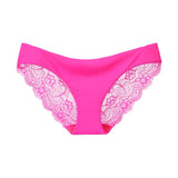 Women's Sexy Lace Panties Seamless Cotton Crotch Breathable Ladies Low-Rise Lingerie Underwear Comfortable Underpants Brief