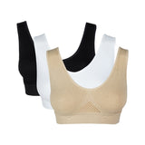 3PCS/lot Seamless Bra With Pads Plus Size Bras For Women Active Bra Wireless Brassiere Push Up Big Size Vest Wireless BH 5XL