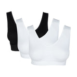 3PCS/lot Seamless Bra With Pads Plus Size Bras For Women Active Bra Wireless Brassiere Push Up Big Size Vest Wireless BH 5XL