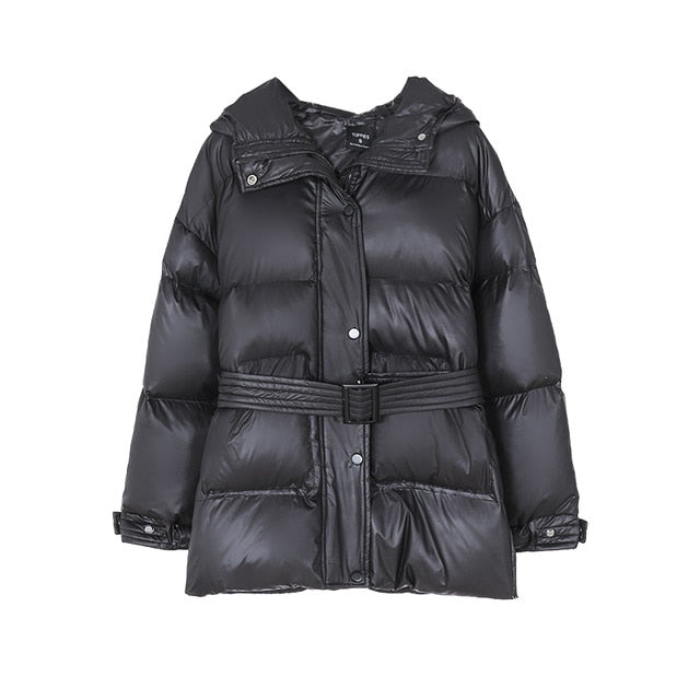 Toppies winter hooded Jacket Coat Women Parkas belt puffer jacket oversized outwear women clothing 2020