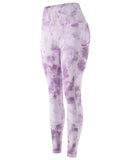 RUUHEE Tie Dye Tight Leggings Sports Women Fitness with Pocket Yoga Pants Stretch Workout Leggings Patchwork Slim Gym Leggings