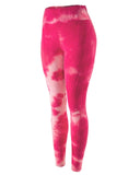 RUUHEE Tie Dye Tight Leggings Sports Women Fitness with Pocket Yoga Pants Stretch Workout Leggings Patchwork Slim Gym Leggings