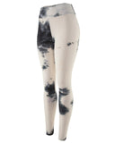 RUUHEE Tie Dye Tight Leggings Sports Women Fitness with Pocket Yoga Pants Stretch Workout Leggings Patchwork Slim Gym Leggings