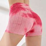 RUUHEE Tie Dye Tight Leggings Sports Women Fitness with Pocket Yoga Pants Stretch Workout Leggings Patchwork Slim Gym Leggings
