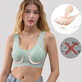 Latex Seamless Bra Women Push Up Underwear Cooling Gathers Shock-Proof Pad Female Intimate Fashion Soft Comfortable Bralette