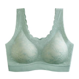Latex Seamless Bra Women Push Up Underwear Cooling Gathers Shock-Proof Pad Female Intimate Fashion Soft Comfortable Bralette