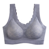 Latex Seamless Bra Women Push Up Underwear Cooling Gathers Shock-Proof Pad Female Intimate Fashion Soft Comfortable Bralette