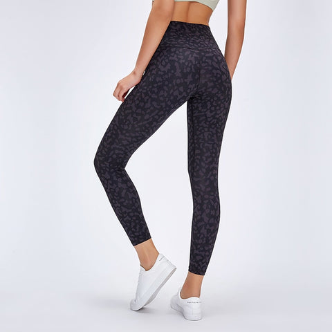 Women High Waist Printed Color Yoga Naked-feel Squat proof Leggings Tummy Control Workout leggings 4 Way Stretch tight