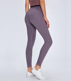 Women High Waist Printed Color Yoga Naked-feel Squat proof Leggings Tummy Control Workout leggings 4 Way Stretch tight