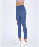Women High Waist Printed Color Yoga Naked-feel Squat proof Leggings Tummy Control Workout leggings 4 Way Stretch tight