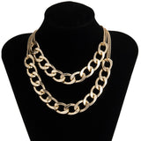 Punk Miami Cuban Choker Necklace Steampunk Men Jewelry Vintage Big Coin Pendant Chunky Chain Necklace for Women Neck Accessories