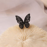 New design fashion jewelry opening high-grade copper inlaid zircon butterfly ring luxury shiny cocktail party ring for women