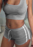 Sexy Women 2PCS Yoga Set Female Sleeveless Tank Top Bra Fitness Shorts Running  Gym Sports Clothes Suit
