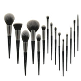 Sywinas Makeup Brush Set 15pcs High Quality Black Natural Synthetic Hair Nake Up Brush Tools Kit Professional Makeup Brushes