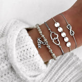 Boho Rope Bracelets & Bangles for Women Bohemian Beaded Charm Bracelet Femme Set Fashion Multilayer Jewelry Accessories Bijoux