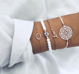 Boho Rope Bracelets & Bangles for Women Bohemian Beaded Charm Bracelet Femme Set Fashion Multilayer Jewelry Accessories Bijoux