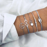 Boho Rope Bracelets & Bangles for Women Bohemian Beaded Charm Bracelet Femme Set Fashion Multilayer Jewelry Accessories Bijoux