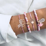 Boho Rope Bracelets & Bangles for Women Bohemian Beaded Charm Bracelet Femme Set Fashion Multilayer Jewelry Accessories Bijoux