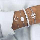 Boho Rope Bracelets & Bangles for Women Bohemian Beaded Charm Bracelet Femme Set Fashion Multilayer Jewelry Accessories Bijoux