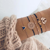 Boho Rope Bracelets & Bangles for Women Bohemian Beaded Charm Bracelet Femme Set Fashion Multilayer Jewelry Accessories Bijoux