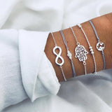 Boho Rope Bracelets & Bangles for Women Bohemian Beaded Charm Bracelet Femme Set Fashion Multilayer Jewelry Accessories Bijoux