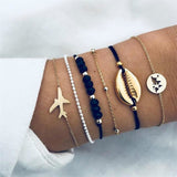 Boho Rope Bracelets & Bangles for Women Bohemian Beaded Charm Bracelet Femme Set Fashion Multilayer Jewelry Accessories Bijoux