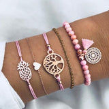 Boho Rope Bracelets & Bangles for Women Bohemian Beaded Charm Bracelet Femme Set Fashion Multilayer Jewelry Accessories Bijoux