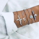 Boho Rope Bracelets & Bangles for Women Bohemian Beaded Charm Bracelet Femme Set Fashion Multilayer Jewelry Accessories Bijoux