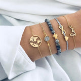 Boho Rope Bracelets & Bangles for Women Bohemian Beaded Charm Bracelet Femme Set Fashion Multilayer Jewelry Accessories Bijoux