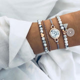 Boho Rope Bracelets & Bangles for Women Bohemian Beaded Charm Bracelet Femme Set Fashion Multilayer Jewelry Accessories Bijoux