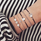 Boho Rope Bracelets & Bangles for Women Bohemian Beaded Charm Bracelet Femme Set Fashion Multilayer Jewelry Accessories Bijoux