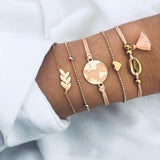 Boho Rope Bracelets & Bangles for Women Bohemian Beaded Charm Bracelet Femme Set Fashion Multilayer Jewelry Accessories Bijoux