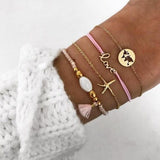 Boho Rope Bracelets & Bangles for Women Bohemian Beaded Charm Bracelet Femme Set Fashion Multilayer Jewelry Accessories Bijoux