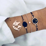 Boho Rope Bracelets & Bangles for Women Bohemian Beaded Charm Bracelet Femme Set Fashion Multilayer Jewelry Accessories Bijoux