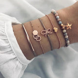 Boho Rope Bracelets & Bangles for Women Bohemian Beaded Charm Bracelet Femme Set Fashion Multilayer Jewelry Accessories Bijoux