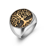 Jiayiqi Men's Ring Punk Rock Smooth 316L Stainless Steel Signet Ring For Men Hip Hop Party Jewelry Wholesale Male Wedding Anel