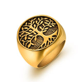 Jiayiqi Men's Ring Punk Rock Smooth 316L Stainless Steel Signet Ring For Men Hip Hop Party Jewelry Wholesale Male Wedding Anel