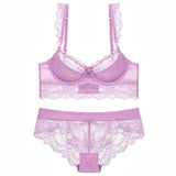 Varsbaby Sexy Lingerie Lace Padded Bra 5 Breasted Push Up Women Bra Sets A B C D Cup