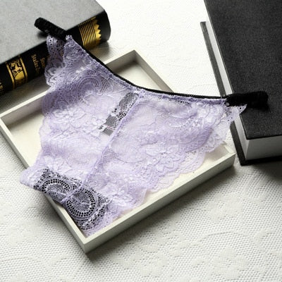 BANNIROU Sexy Lace Briefs Underwear Woman Lingerie Mid Waist Good Quality Soft Female Panties New M-XL Hot Sale Fashion 1 Pieces