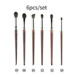 OVW Cosmetic 2/6 pcs Ultra Soft Goat Hair Makeup Eye Shadow Brush Set Tool trucchi pennelli Tapered Blender Diffuse Kit Crease