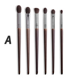 OVW Cosmetic 2/6 pcs Ultra Soft Goat Hair Makeup Eye Shadow Brush Set Tool trucchi pennelli Tapered Blender Diffuse Kit Crease